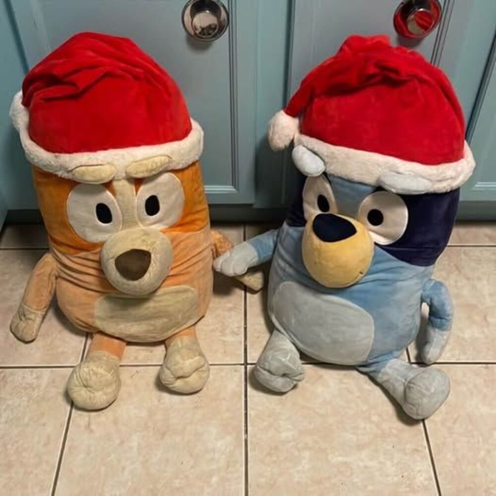 Bluey and Bingo Christmas Plush Toys Set